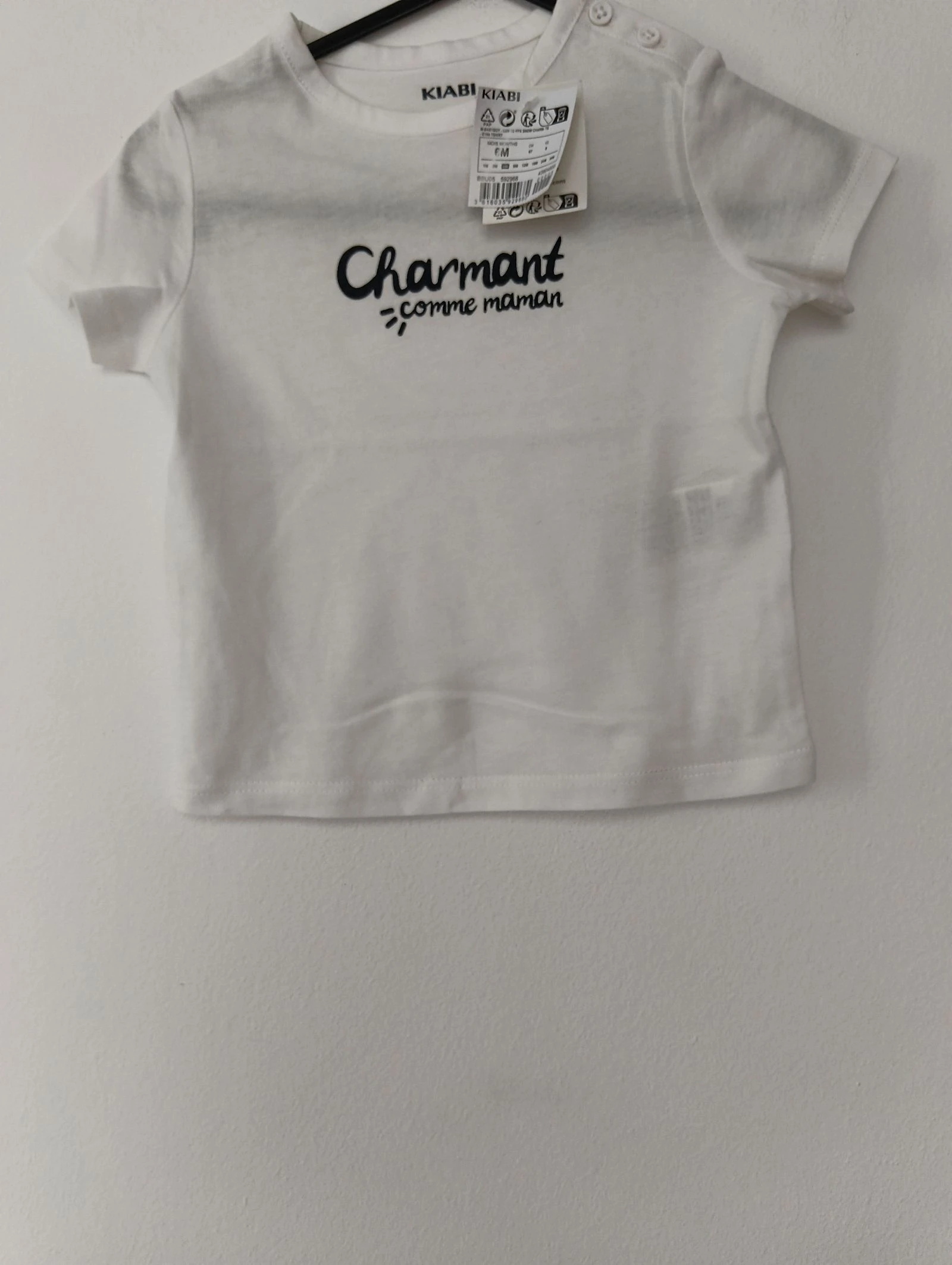 Tee-shirt Kiabi 6 MOIS neuf avec étiquette 
